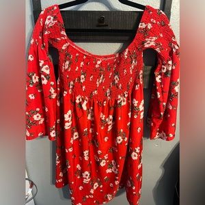 Shein Off the Shoulder Floral Dress